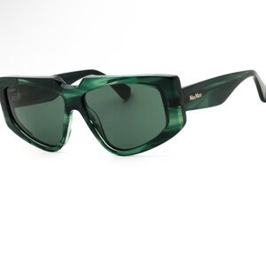 MaxMara Dark Green Stripe Glimpse6 MM0125 Sunglasses Brand New